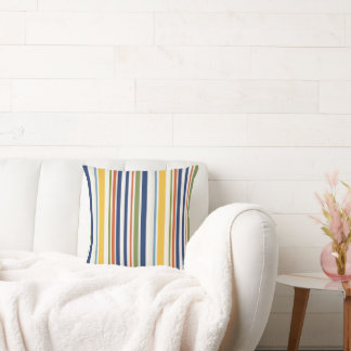 Modern Colourful Vertical Stripe Pattern Cushion