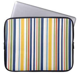 Modern Colourful Vertical Stripe Pattern Laptop Sleeve