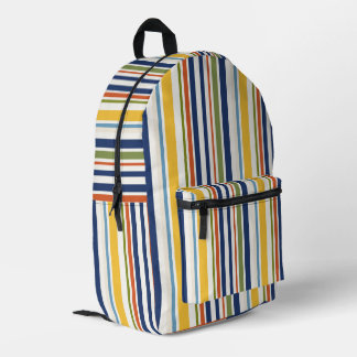 Modern Colourful Vertical Stripe Pattern Printed Backpack
