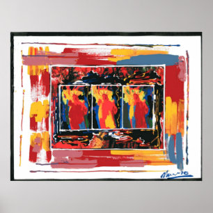 Modern colourful watercolor 9-11 Statue of Liberty Poster