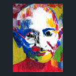 Modern colourful watercolor Mahatma Gandhi Poster<br><div class="desc">Modern colourful watercolor Mahatma Gandhi stylish artsy painting poster.</div>