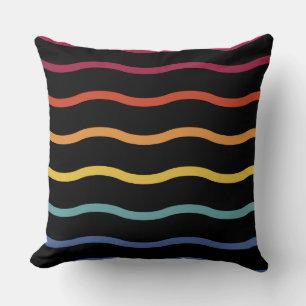 Modern Colourful Wave Pattern Cushion
