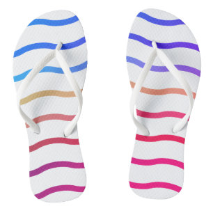Modern Colourful Wave Pattern Jandals