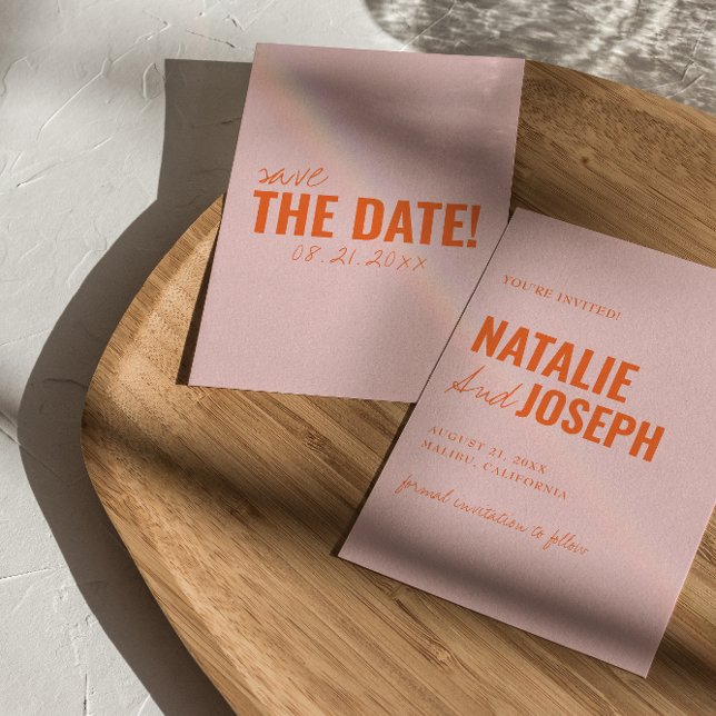 Modern Colourful Whimsical Unique Fun Wedding Save The Date (Creator Uploaded)