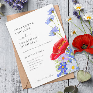 Modern Colourful Wildflower Invitation