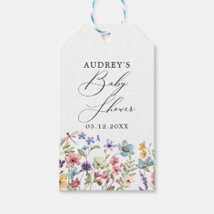 Modern Colourful Wildflowers Floral  Gift Tags