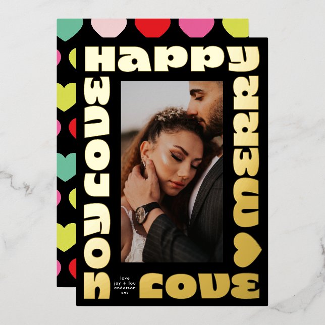 modern colourful wishes | christmas one photo onyx (Front/Back)