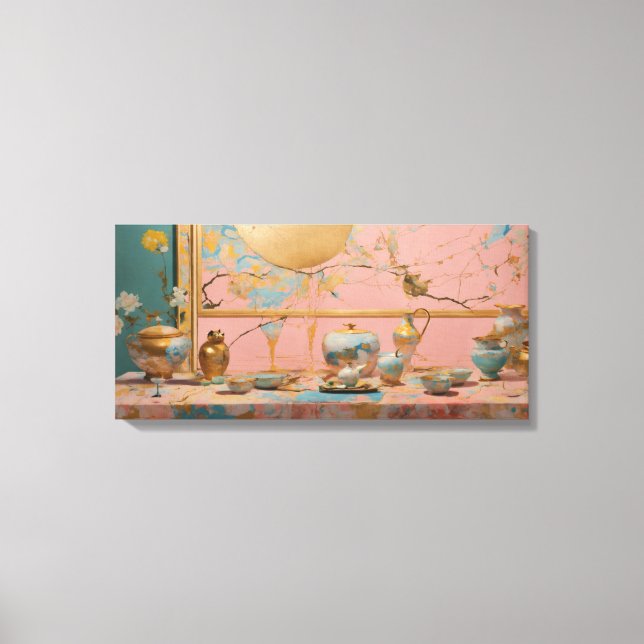 Modern Colourful Wrapped Art Canvas Print (Front)