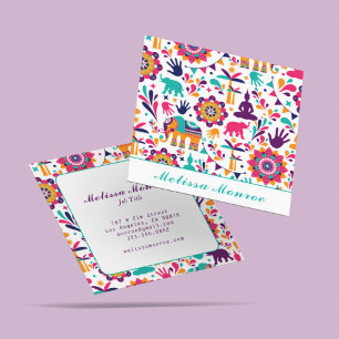 Modern Colourful Yoga Trainer Meditation Mandala  Square Business Card