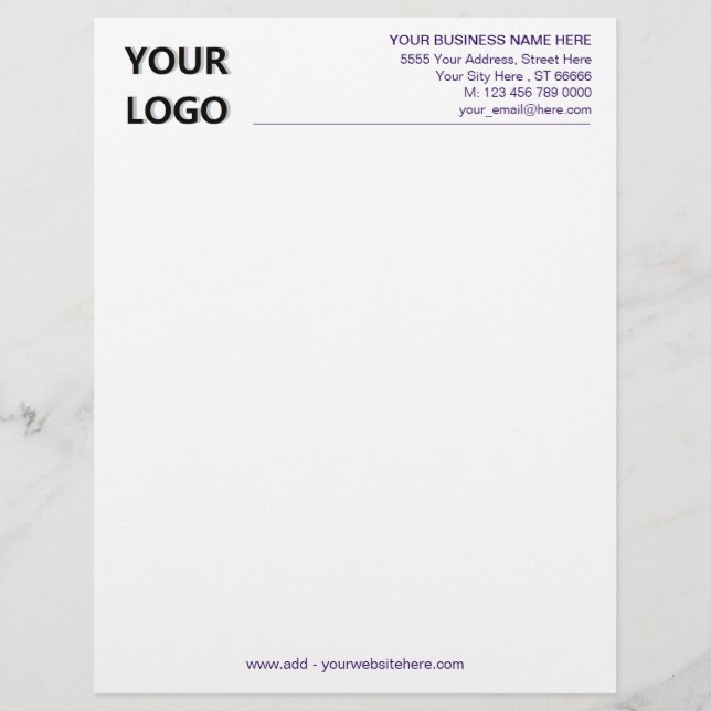 Modern Colours Business Office Letterhead with Log (Front)