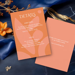 Modern Colours Collage, Wedding Details Enclosure Card