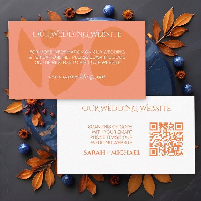 Modern Colours Collage Wedding Website Enclosure Card (Creator Uploaded)