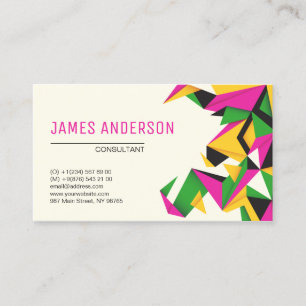 Modern Colours Geometry Abstract Professional Business Card