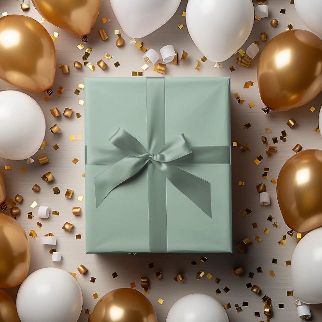 Modern Colours - Grayish Sage Wrapping Paper Roll (Creator Uploaded)