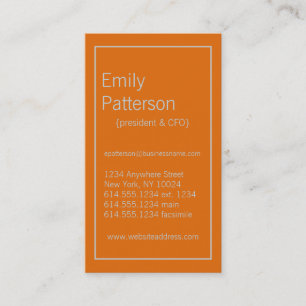 Modern Colours Light Grey & Orange 2 Business Card