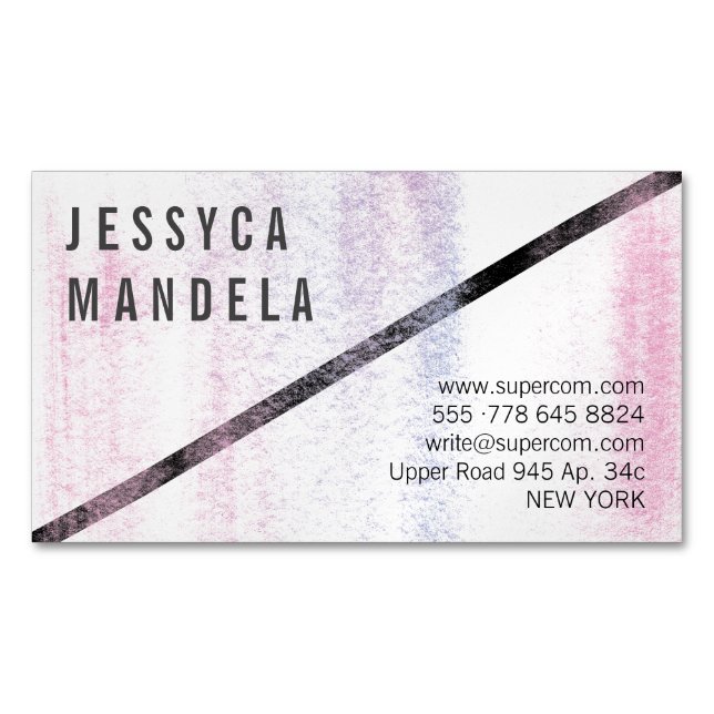 Modern Colours Magnetic Business Card (Front)