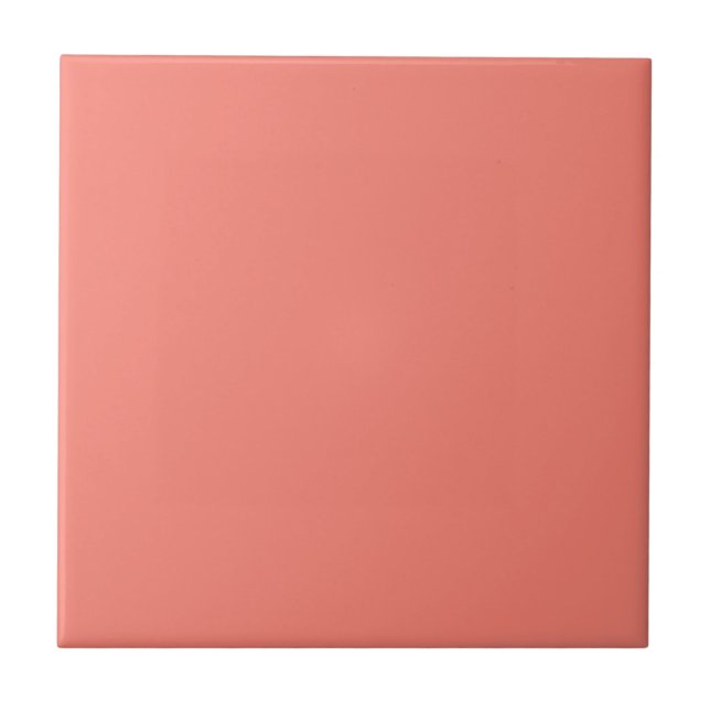 Modern Colours - Tropical Coral Ceramic Tile (Front)