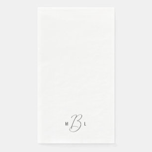 Modern Combo Font Monogram Wedding Napkin