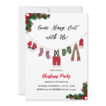Modern 'Come Hang Out' Santa Claus Christmas Party