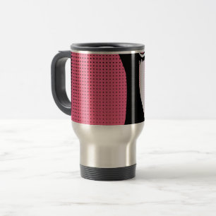 Modern Comic Book Pop Art of Woman's Face Travel Mug