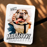 Modern Comic Simple Grunge Custom Pet Photo Magnet<br><div class="desc">This simple and classic design is composed of serif typography and add a custom photo of your pet.</div>