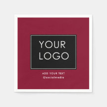 Modern Company Business Corporate Logo Burgundy