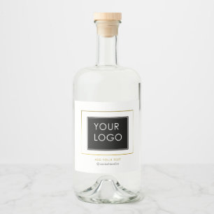Modern Company Business Corporate Logo White Liquor Bottle Label