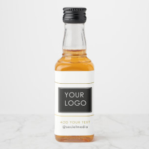 Modern Company Business Corporate Logo White    Liquor Bottle Label