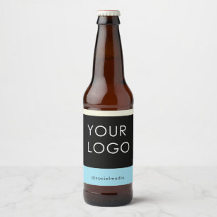 Modern Company Business Logo Ombre Gradient  Beer Bottle Label