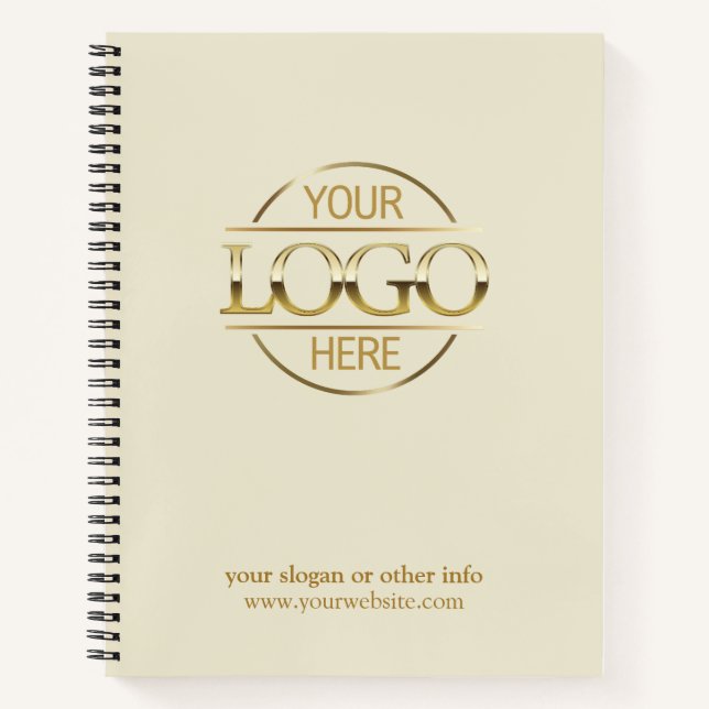 Modern Company Business Logo Promotional Gift Notebook (Front)