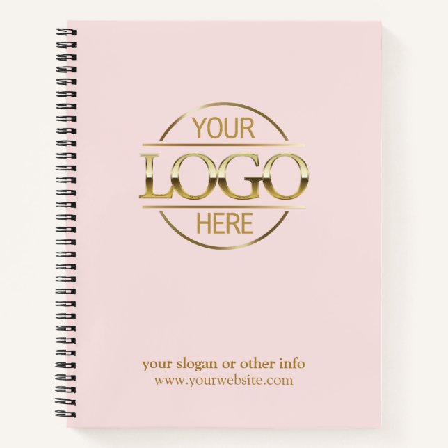 Modern Company Business Logo Promotional Gift Notebook (Front)