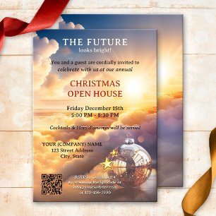 Modern Company Christmas Open House Invitation