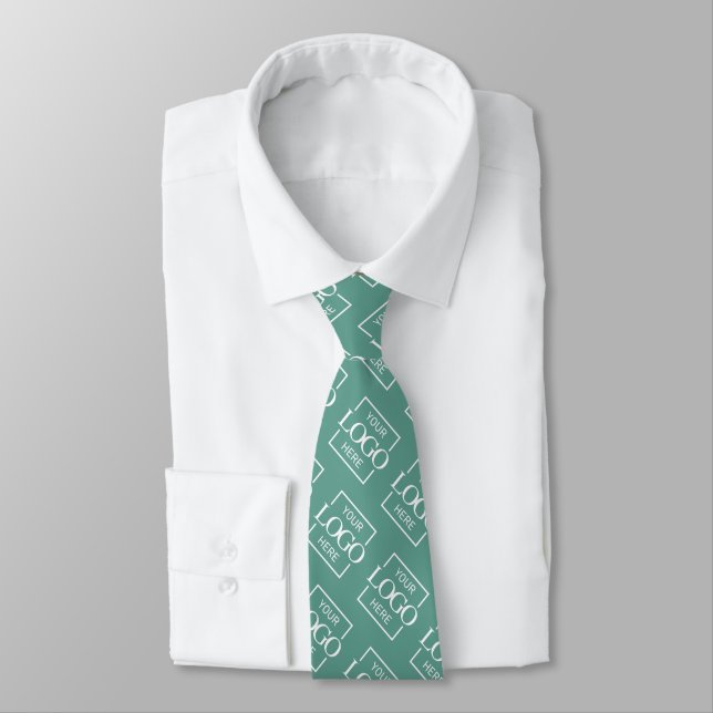 Modern Company Custom Logo Pattern Professional Tie (Tied)
