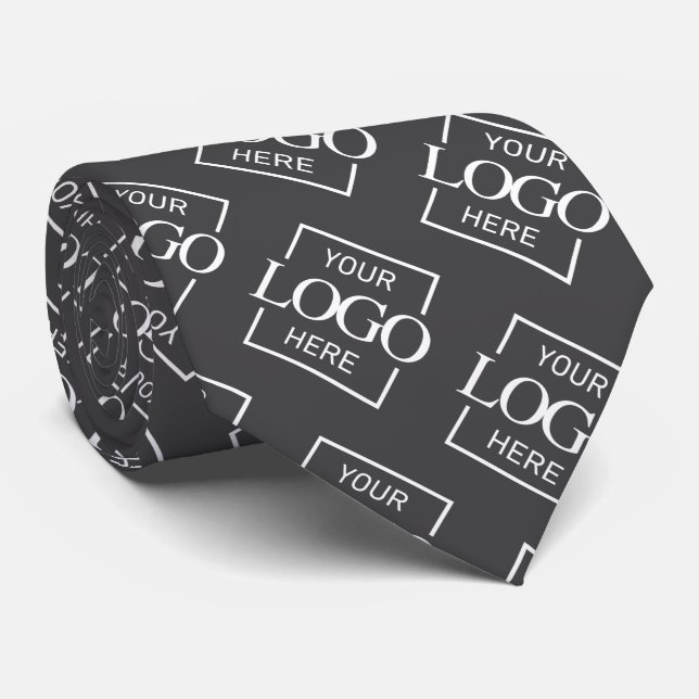 Modern Company Custom Logo Pattern Professional Tie (Rolled)