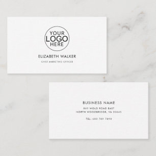 Modern Company Logo Employees Business Card