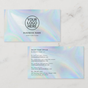 Modern Company Logo Holographic Custom Business Card
