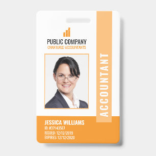 Modern Company Logo Photo Employee ID Badge