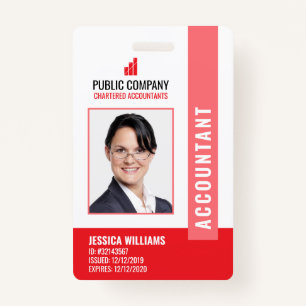 Modern Company Logo Photo Employee ID ID Badge