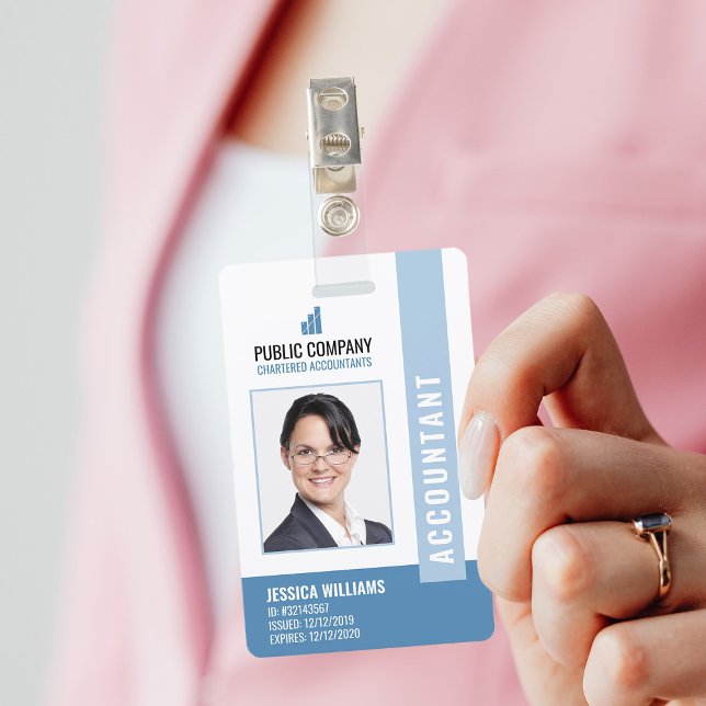 Modern Company Logo Photo Employee ID ID Badge (Creator Uploaded)