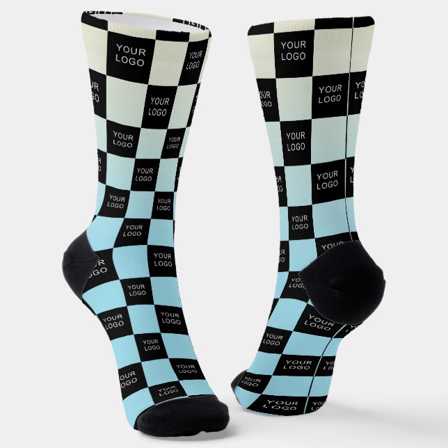 Modern Company Professional Business Logo Gradient Socks (Angled)