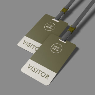 Modern Company Visitor Badge with Logo  ID Badge