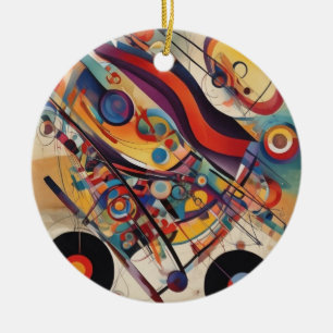 Modern Composition Abstract Artwork Ceramic Tree Decoration