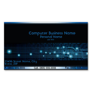 Modern Computer Business Magnetic Business Card