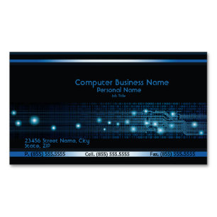 Modern Computer Business Magnetic Business Card