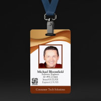 Modern Computer Software Company Gold Brown ID