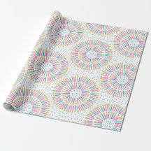 Modern Concentric Birthday Candles- Wrapping Paper