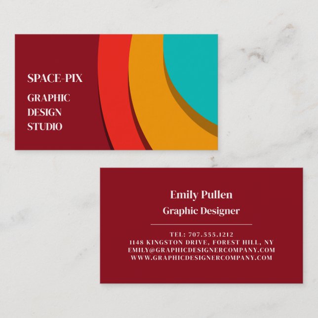 Modern Concept, Graphic Designer Business Card (Front/Back)