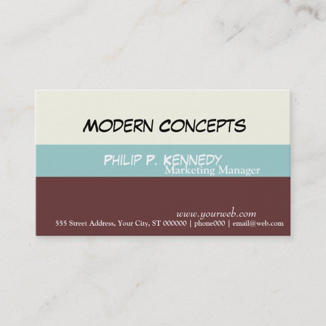 Modern Concepts Touch of Elegance Business Card (Front)