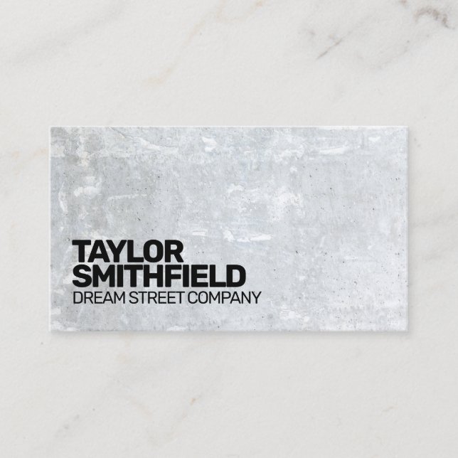 Modern Concrete Business Card (Front)