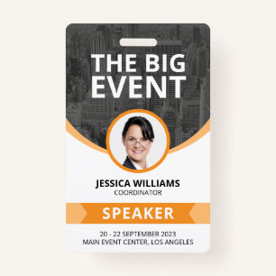 Modern Conference Event Guest Speaker ID Badge